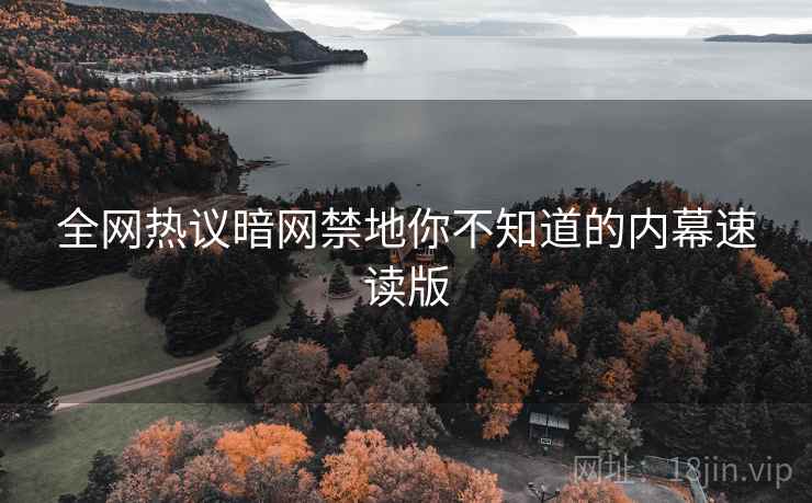 全网热议暗网禁地你不知道的内幕速读版