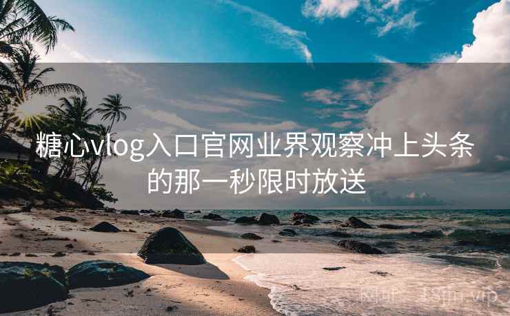 糖心vlog入口官网业界观察冲上头条的那一秒限时放送