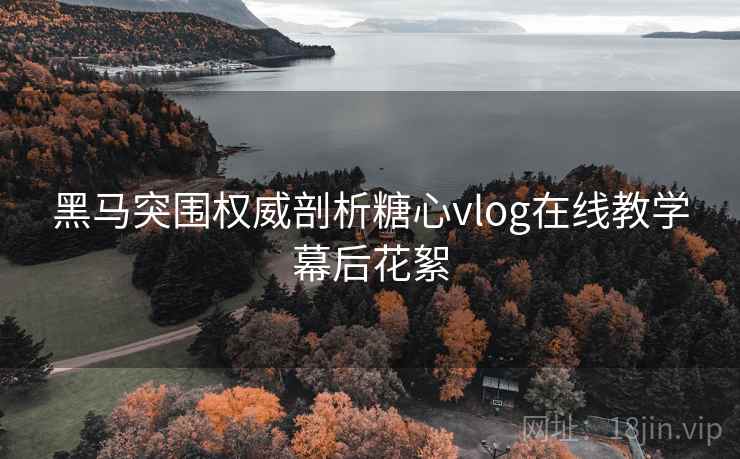 黑马突围权威剖析糖心vlog在线教学幕后花絮