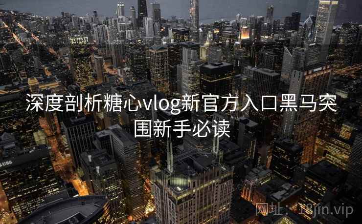 深度剖析糖心vlog新官方入口黑马突围新手必读  第2张