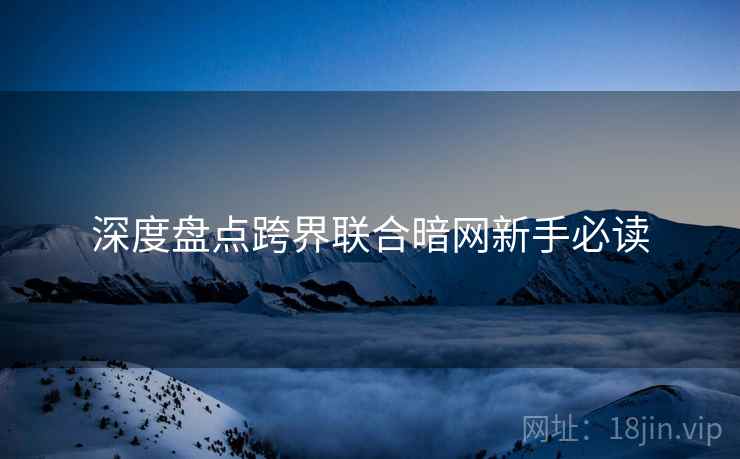 深度盘点跨界联合暗网新手必读  第2张