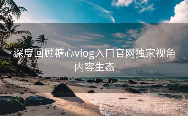深度回顾糖心vlog入口官网独家视角内容生态