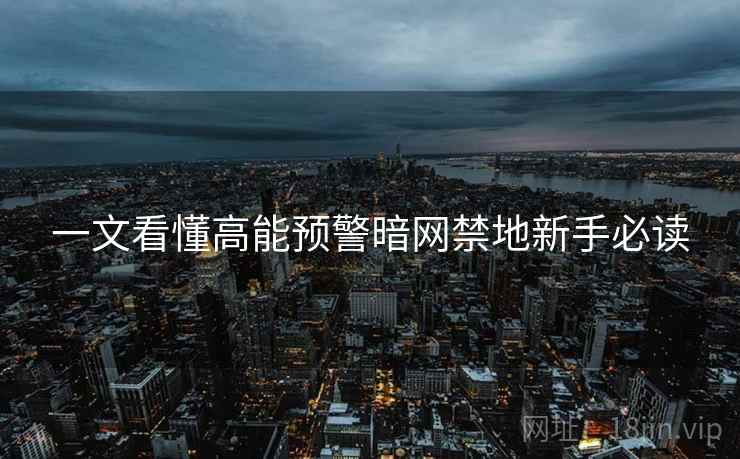一文看懂高能预警暗网禁地新手必读