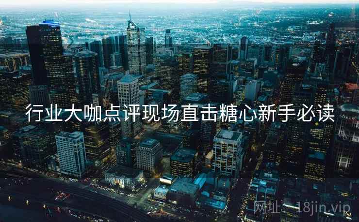 行业大咖点评现场直击糖心新手必读