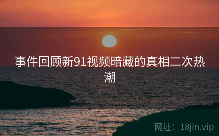事件回顾新91视频暗藏的真相二次热潮  第2张