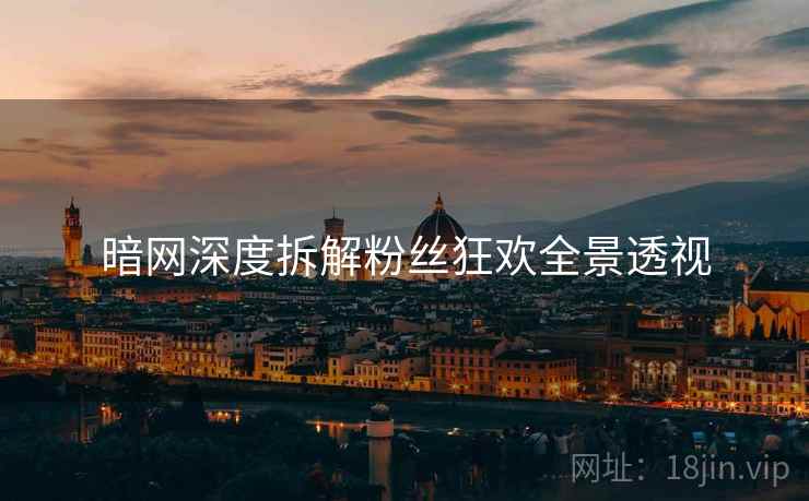 暗网深度拆解粉丝狂欢全景透视